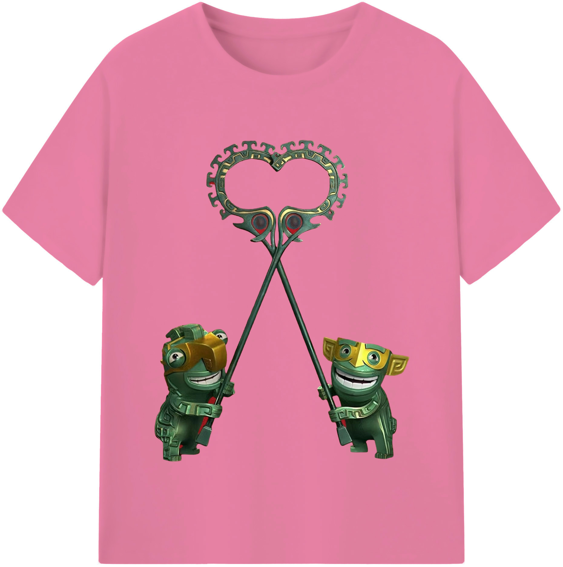 （画像用） Ne Zha 2 ナタ 魔童の大暴れ 綿100％半袖Tシャツ（フロントプリント）